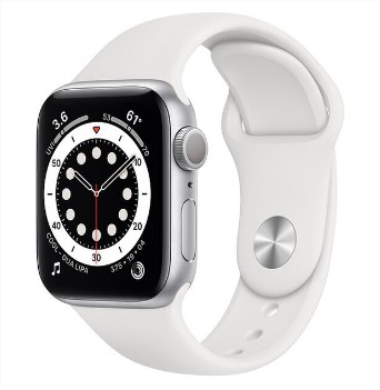 Apple Watch (Series 6) GPS - GPS - Aluminium - Argent - Bracelet Sport - Argent - 44mm